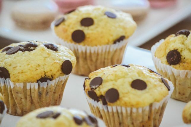 Csoki darabos muffin